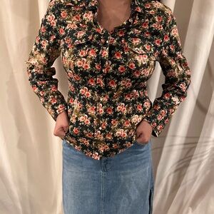 Floral Long Sleeve Women's Top